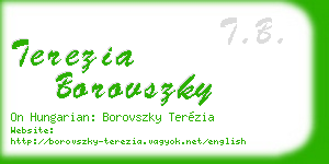 terezia borovszky business card